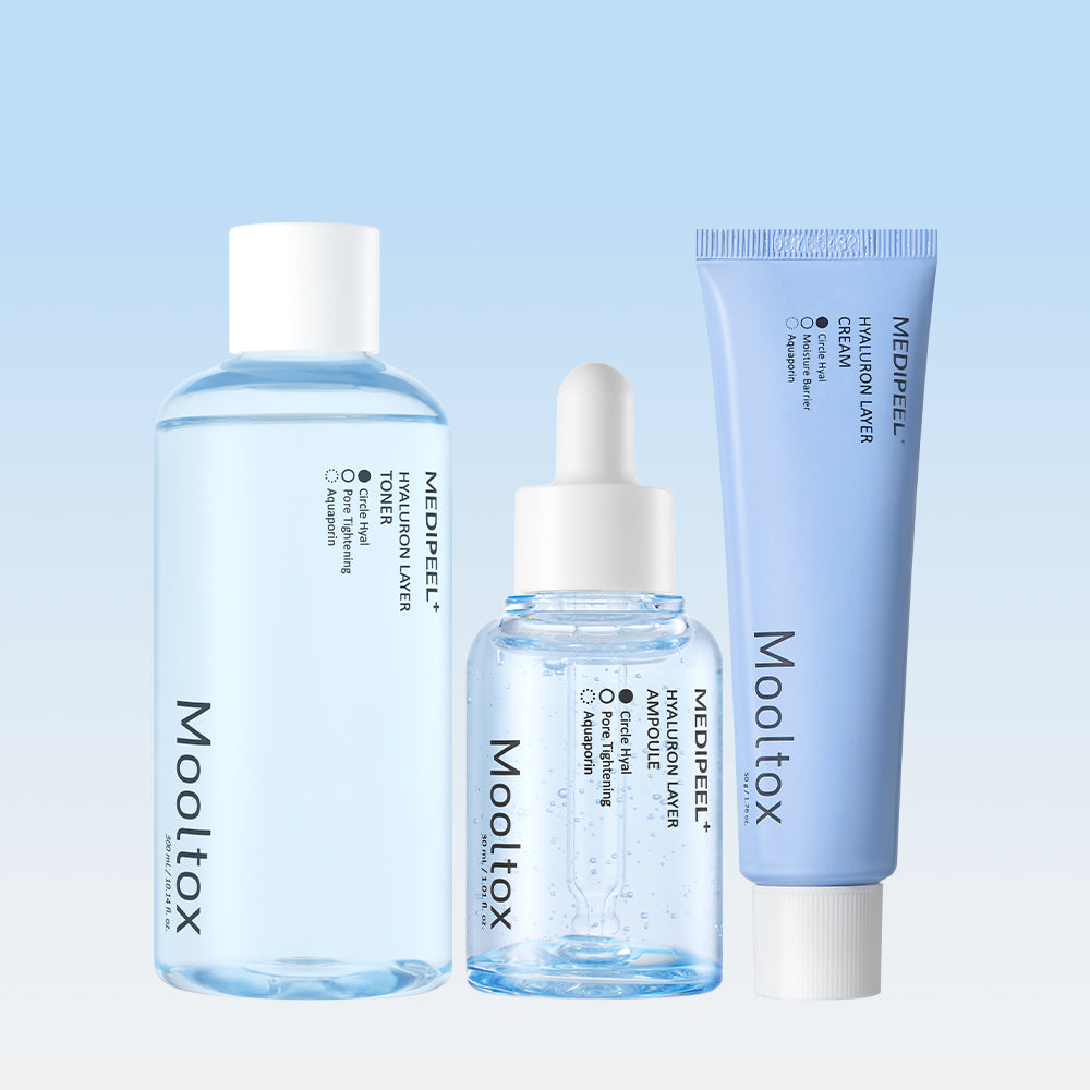 Medipeel MulTox 3-Piece Set (Toner 300ml + Ampoule 50ml + Cream 50g) + 4 Wrapping Masks