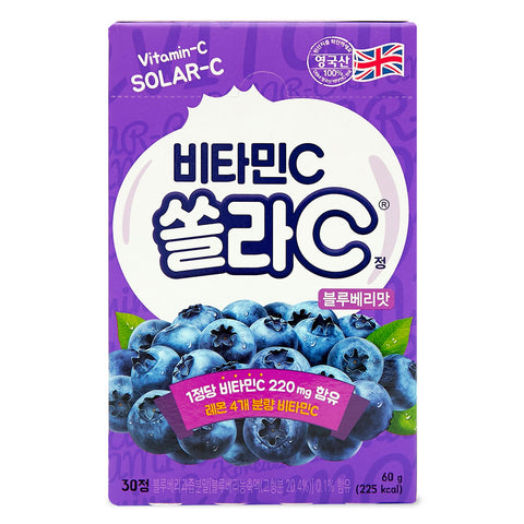 Koreaeundan Solla C Vitamin C Chewable Tablets 30 Tablets Lemon 1 + Blueberry 1 (2 Pack)