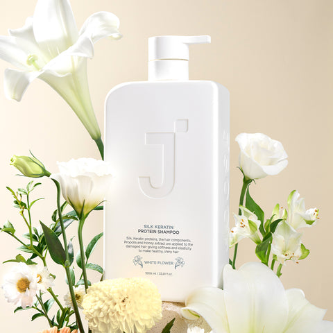 Jsoop Silk Keratin Protein Shampoo White Flower 1000ml