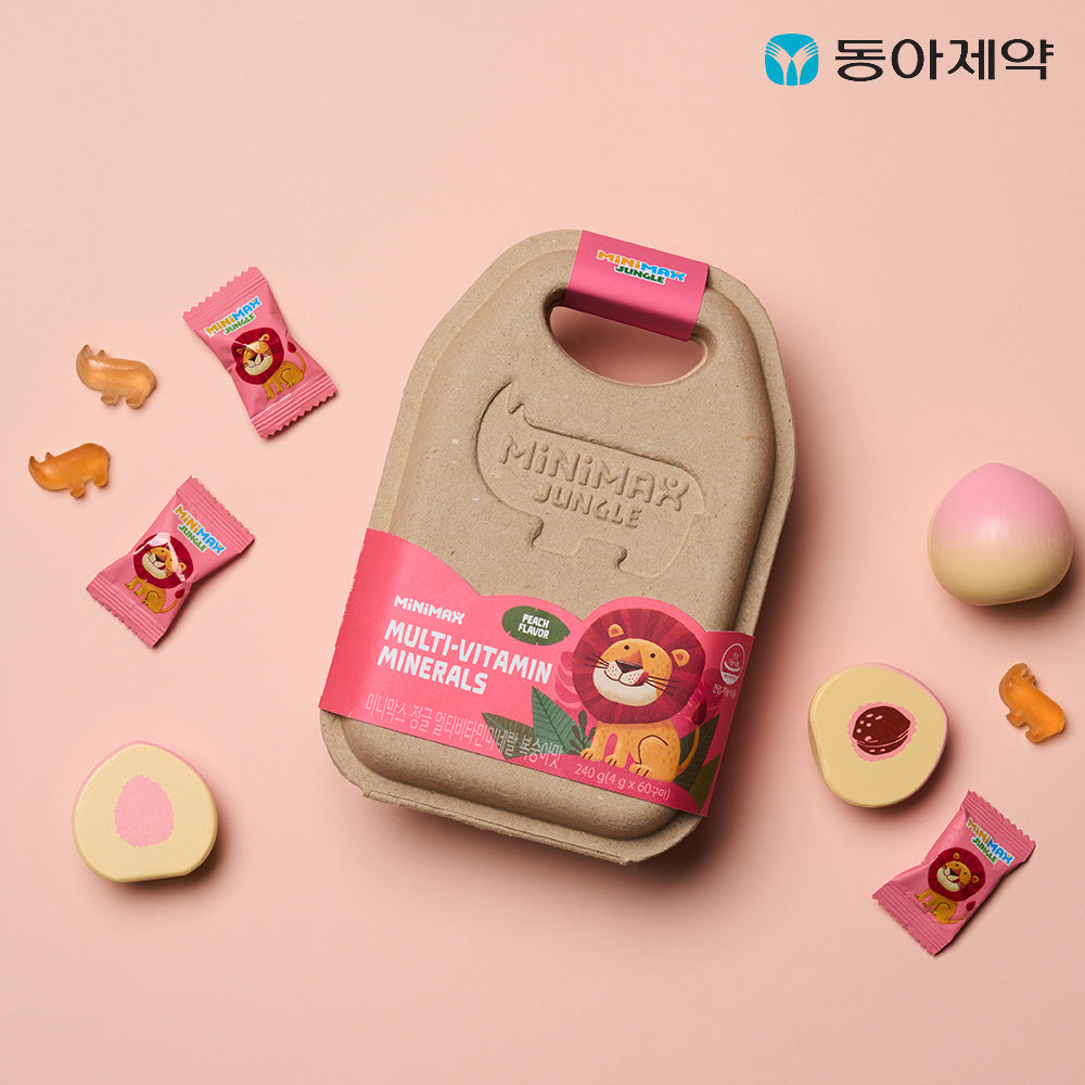 Dong-A Pharm Minimax Multivitamin & Mineral Gummies Peach Flavor 60 Gummies (1 Bottle)