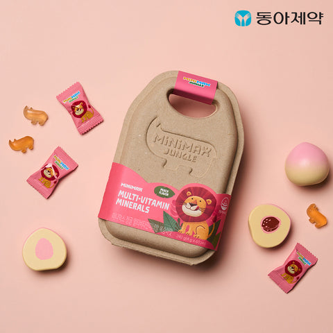 Dong-A Pharm MiniMax Jungle Multivitamin Gummies Strawberry Flavor 1 Bottle (30-Day Supply)