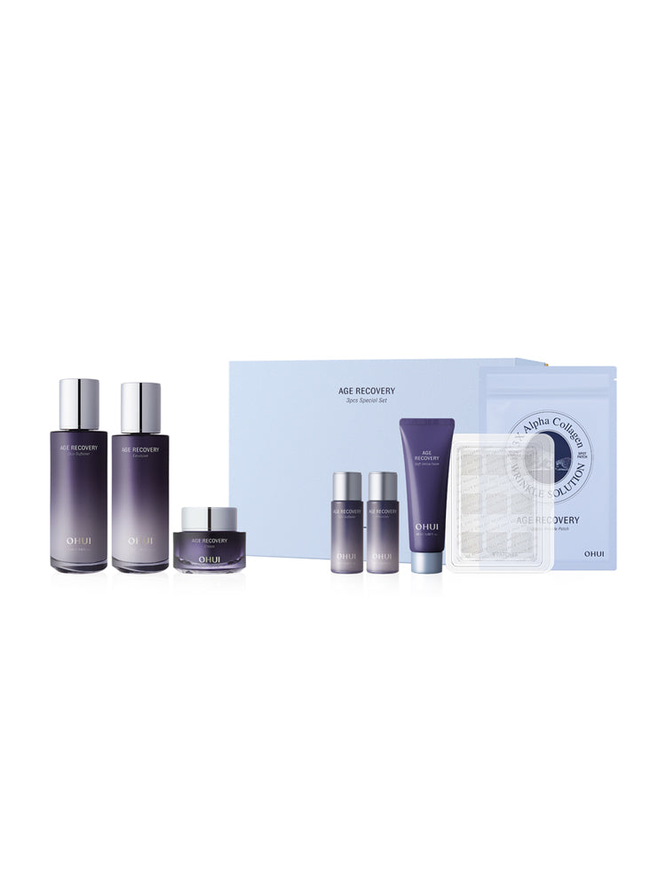 OHUI Age Recovery Basic Set 3-Piece (Skin 150ml + Emulsion 140ml + Cream 25ml)