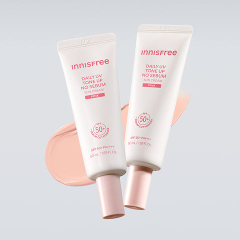 innisfree Daily UV Tone-up No-Sebum Sun Cream (Pink) 50ml (2 Pack)