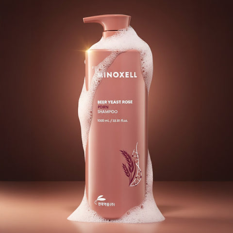 Minoxell Beer Yeast Rose PDRN Anti-Hair Loss Shampoo 1000ml (3 Pack)