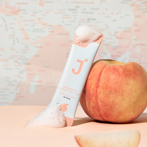 Jsoop Peach Travel Amenity 3-Piece Kit, 30pcs (6ml x10 each)