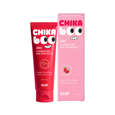Clio Chikabu Vegan Fluoride-Free Kids Strawberry Toothpaste 100g (3 Pack)