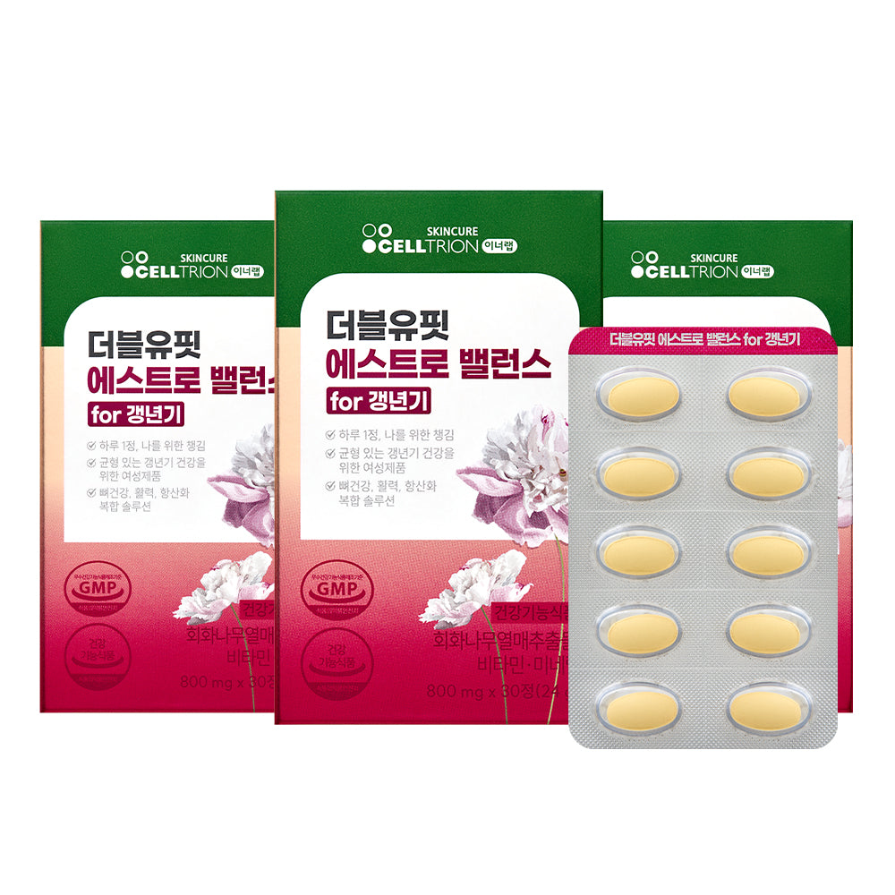 Celltrion InnerLab W-Fit Estro Balance for Menopause 30 Tablets (3 Boxes)