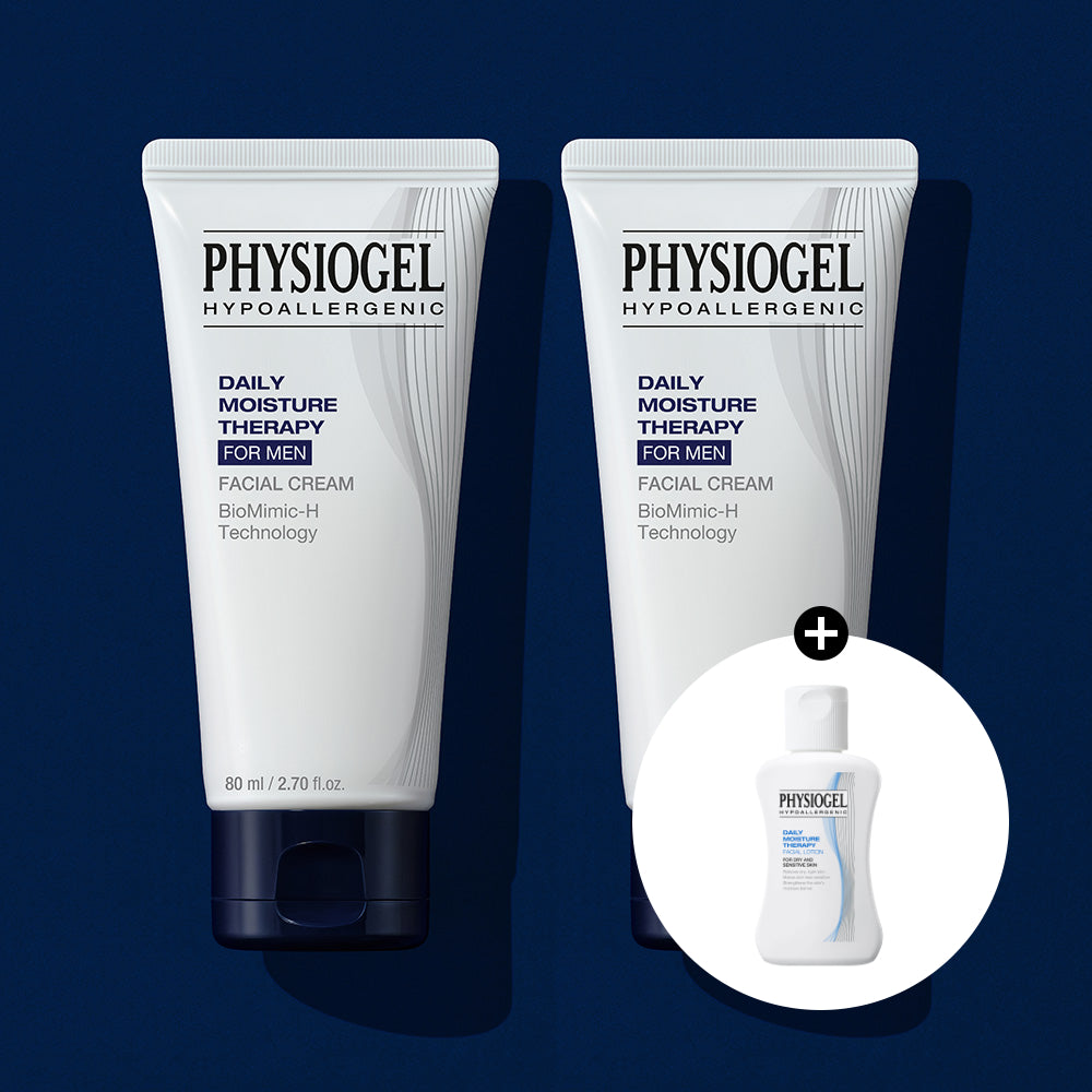 Physiogel Daily Moisture Therapy For Men Facial Cream 80ml x2 + DMT Lotion 50ml