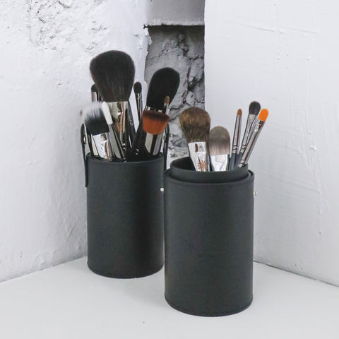 Picasso Premium Leather Cylinder Brush Case Black