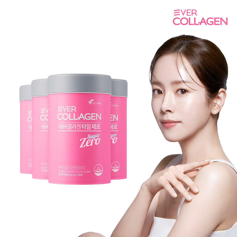 Newtree Ever Collagen Time Zero 4-Month Supply GPH Low-Molecular Tri-Peptide Collagen (Powder)