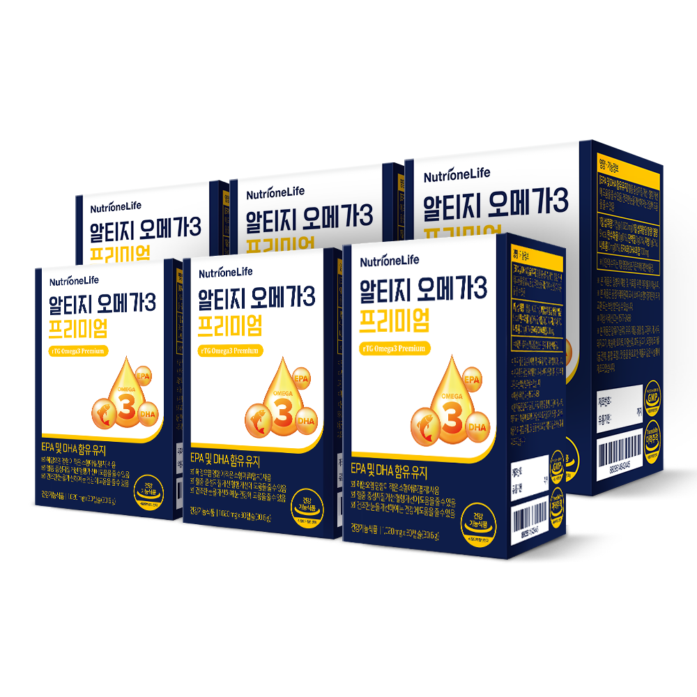 Nutrione rTG Omega-3 Premium 1020 mg x 30 Capsules (6 Pack)