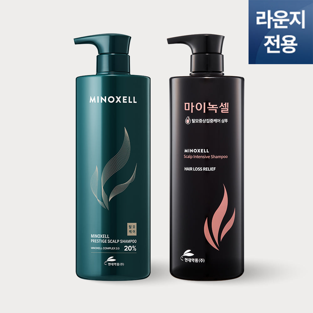 Minoxell Prestige Scalp Root-Volume Anti-Hair-Loss Shampoo 960ml + Intensive Scalp Anti-Hair-Loss Shampoo 960ml (Set)