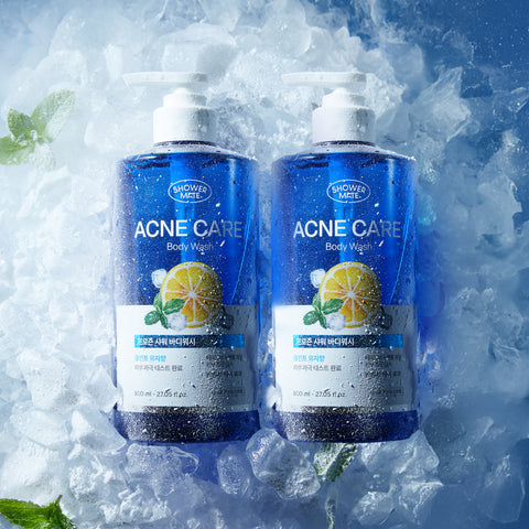 Shower Mate Acne Care Four-Season Mugwort Body Wash 800g x2 + Labsin Cooling Foot Shampoo 410ml