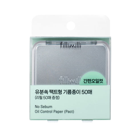Fillimilli Oil-Absorbing Compact Blotting Paper (50 Sheets + 50 Refill)