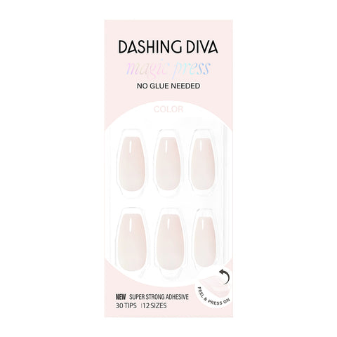 Dashing Diva Magic Press Silky Cream (Coffin) Nail Tips
