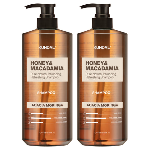 Kundal Nature Shampoo 2pc Set Acacia Moringa, 1058ml