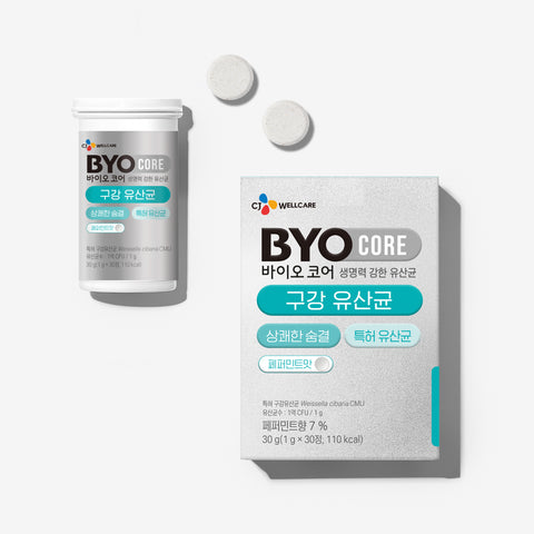 CJ Wellcare BioCore Oral Probiotic Hwasa 30 Tablets (3 Pack)