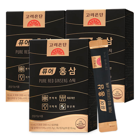 Koreaeundan Pure Red Ginseng 800mg Capsules 60 Capsules x 3