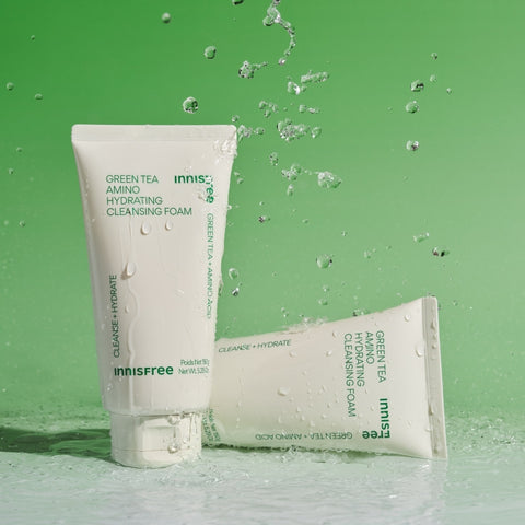 Innisfree Green Tea Amino Moisture Cleansing Foam 150ml (2 Pack)