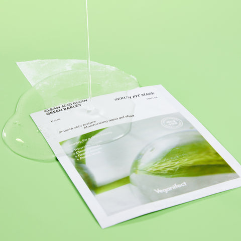 Veganifect Muhwabam Pore Fit Mask 1pc + Green Barley Serum Fit Moisture Mask 1pc - 2-Sheet Set