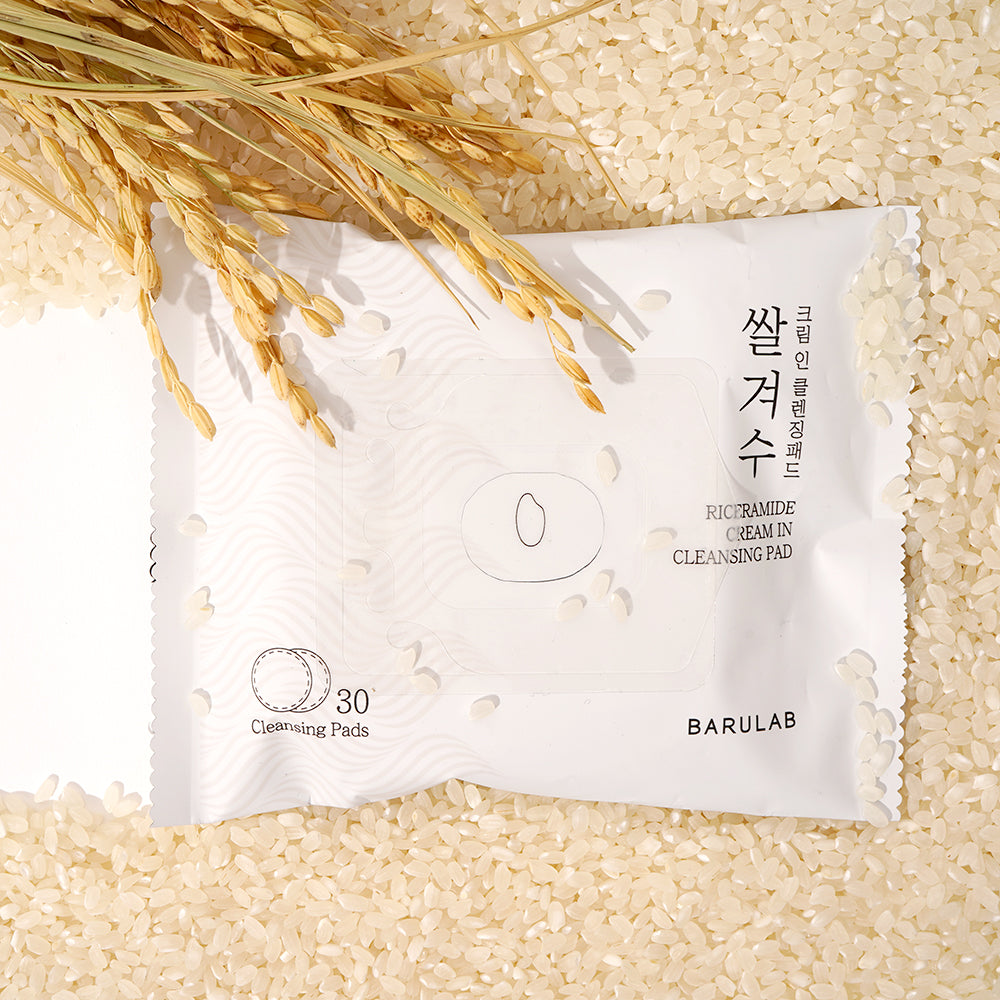 Barulab Rice Bran Water Ceramide Cream-in Cleansing Pads 30P