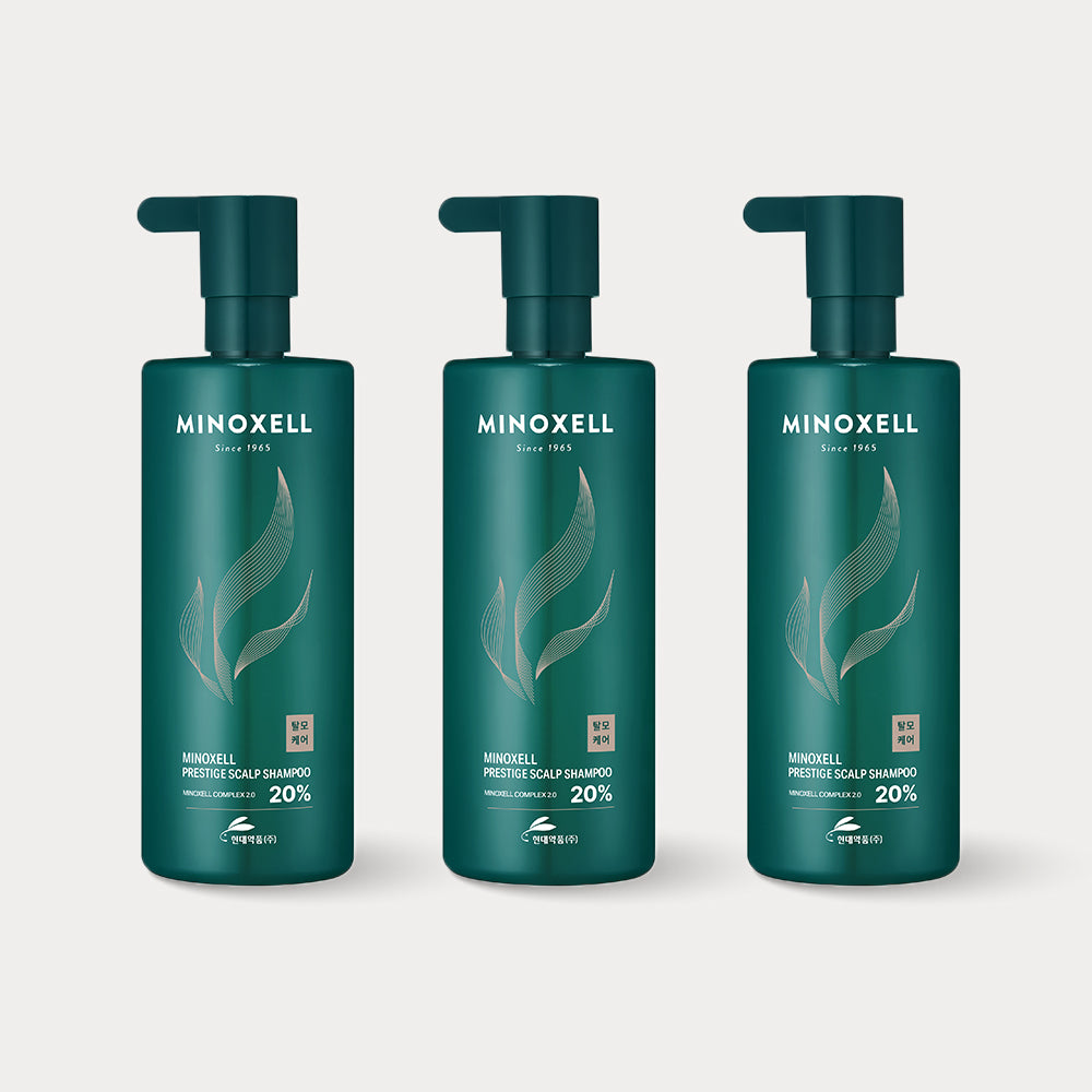 Minoxell Prestige Scalp Root Volume Hair Loss Shampoo 480ml (3 Pack)