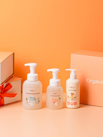 Orgabebe Baby Skincare 3-Piece Set (Wash & Shampoo, Hip Cleanser, Lotion/Cream)