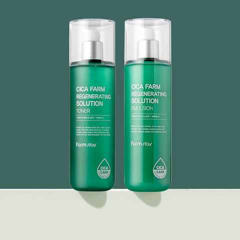 Farmstay Cica Soothing Toner + Emulsion Set (2-piece)