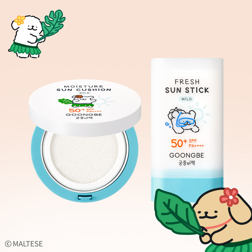 Goongbe Moisture Sun Cushion Mild 14g + Fresh Sun Stick Mild 23g