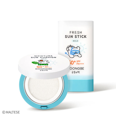 Goongbe Moisture Sun Cushion Mild 14g + Fresh Sun Stick Mild 23g
