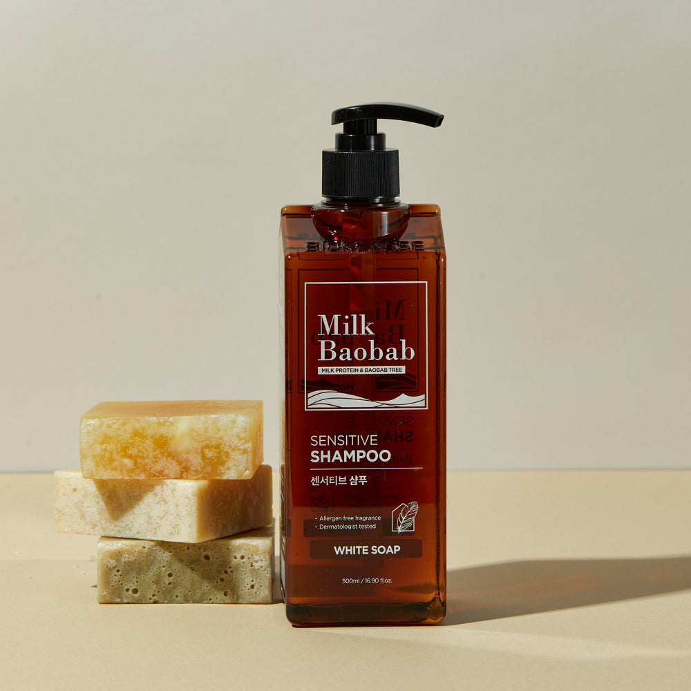 Milk Baobab Sensitive Shampoo White Soap, 500ml