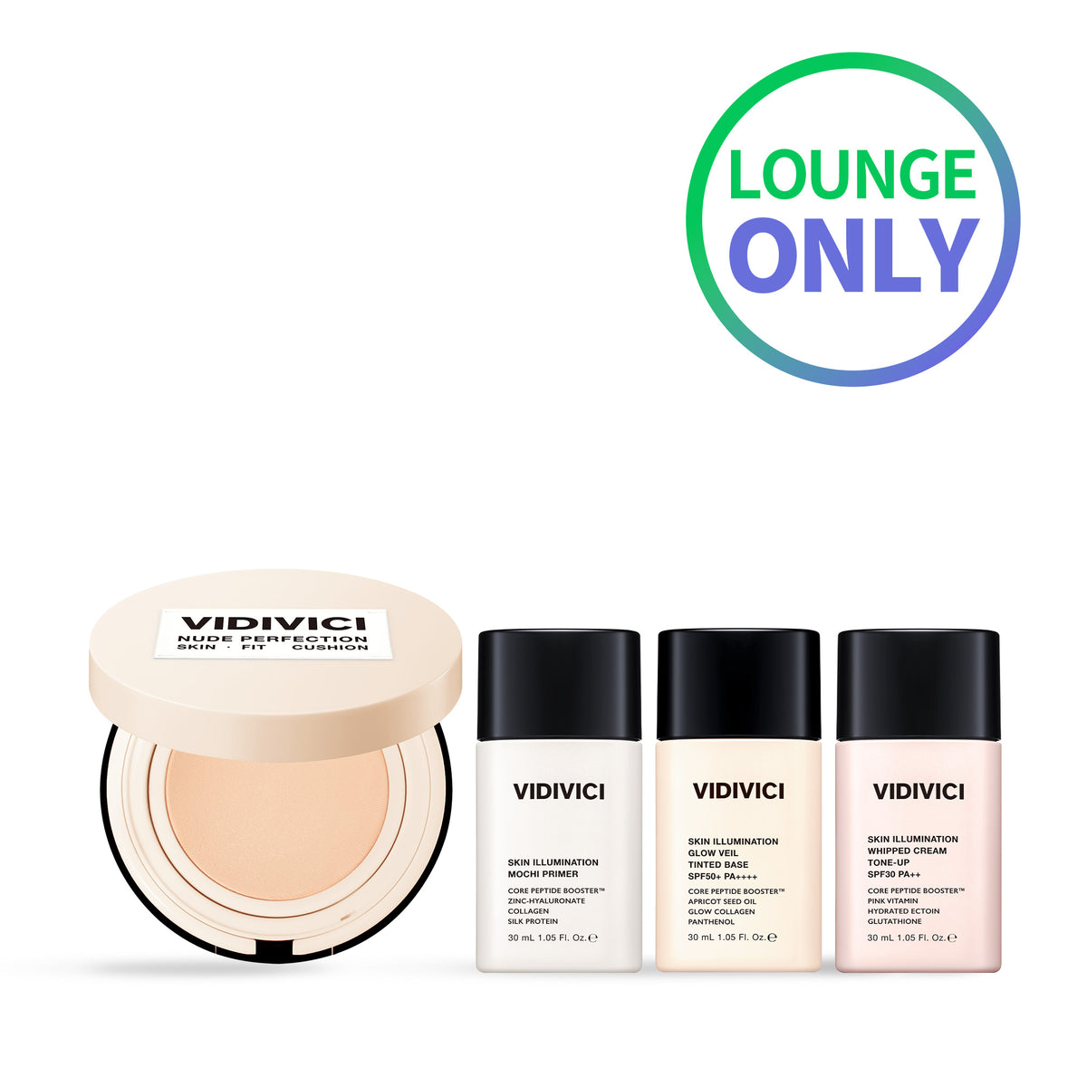 VIDIVICI Nude Perfection Skin Fit Cushion - Full-Size Cushion + Base Duo Set