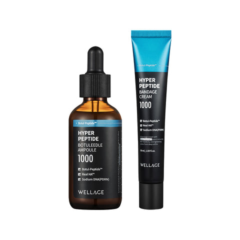 Wellage Hyper Peptide Ampoule 50ml + Hyper Peptide Bandage Cream 50ml ? 2-Piece Set