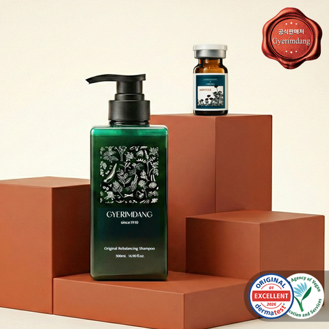 Gyerimdang Premium Natural Hair Loss Shampoo 500ml + Scalp Care Gua Sha Set