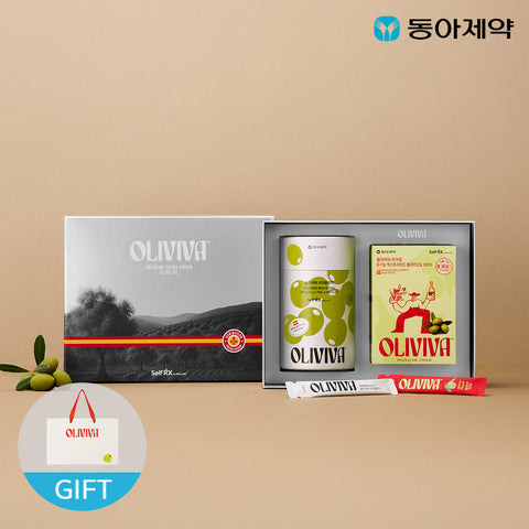 Dong-A Pharm Oliviva Picual Olive Oil 30 Sachets + Ohiblanca Olive Oil 28 Sachets Gift Set