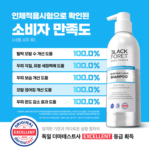 Black Foret Root Power Cool & Deep Clean Hair Loss Care Shampoo 500ml