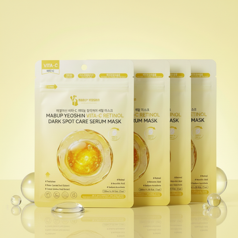 Mabup Yeoshin Mask Pack 28 Sheets, 4-Pack with Retinol & Vitamin C