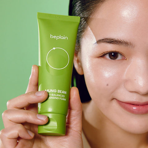 Beplain Mung Bean pH-Balanced Cleansing Foam 80ml + Mung Bean Pore Cleansing Milk Balm 100ml - 2-Piece Set