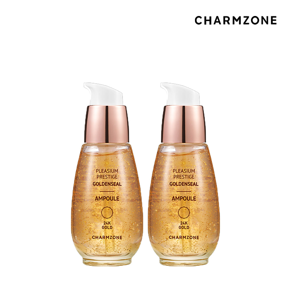 Charmzone New Plezium Prestige Real Gold Golden Thread Wrinkle Ampoule 30ml (2 Pack)