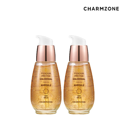Charmzone New Plezium Prestige Real Gold Golden Thread Wrinkle Ampoule 30ml (2 Pack)