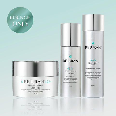 Rejuran Healer Rebalancing Toner 120 mL + Refreshing Emulsion 45 mL + Nutritive Cream 50 mL 3-Piece Set