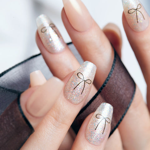 Dashing Diva Magic Press Eternal Ribbon (Coffin) Nail Tips