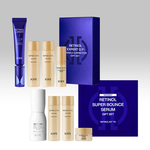 IOPE Retinol Super Bounce Serum 50ml + Retinol 0.1% Serum 30ml (2-Piece Set)