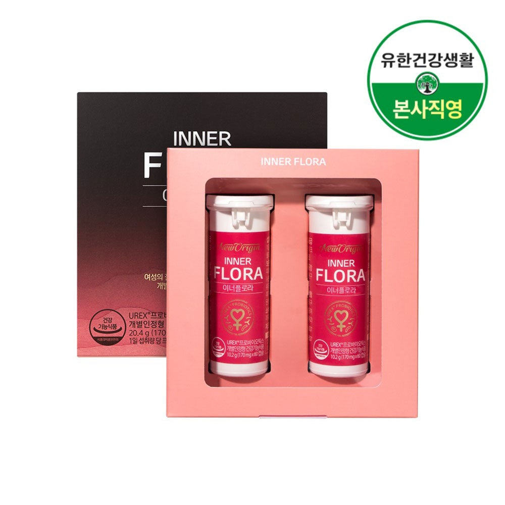 New Origin Innerflora UREX Probiotics 170mg x 60 Capsules 4-Month Gift Set (Includes Shopping Bag) [Made in Denmark]
