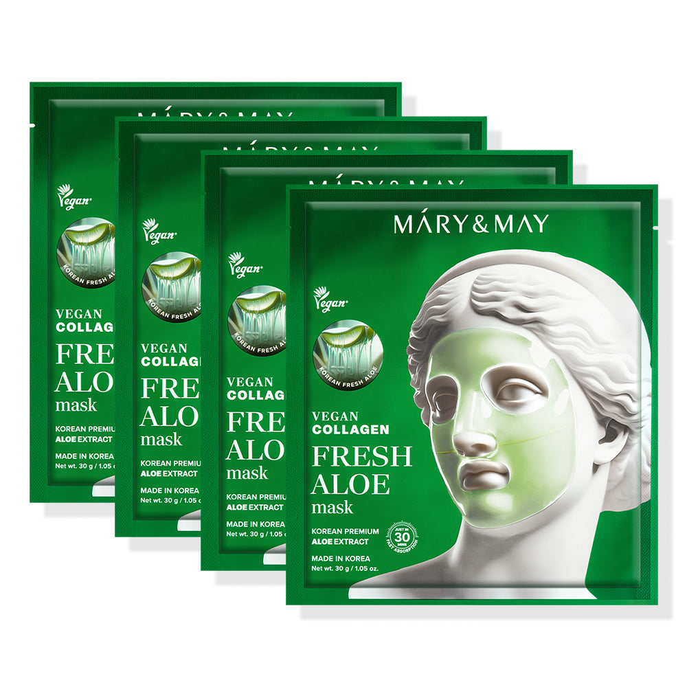 Mary&May Vegan Collagen Fresh Aloe Gel Mask (4 Pack)