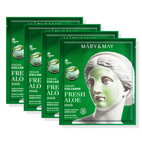 Mary&May Vegan Collagen Fresh Aloe Gel Mask (4 Pack)