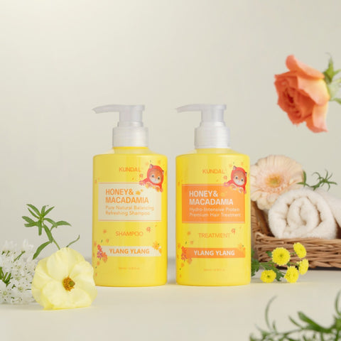 Kundal Shampoo & Treatment - The Scented Village Edition 500ml (2-Piece Set)