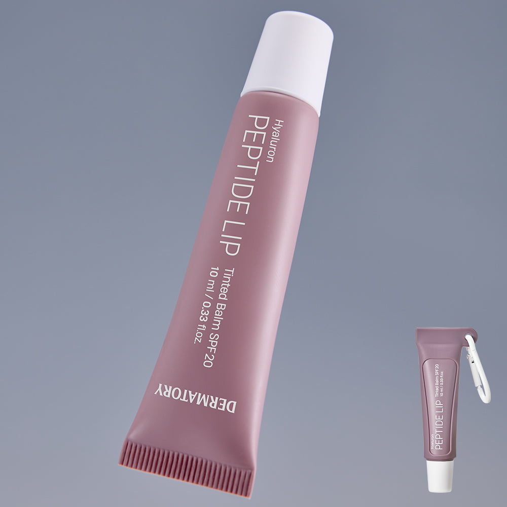 Dermatory Hyaluron Peptide Vital Plumping Lip Balm Set 10ml + Rose Keyring Holder