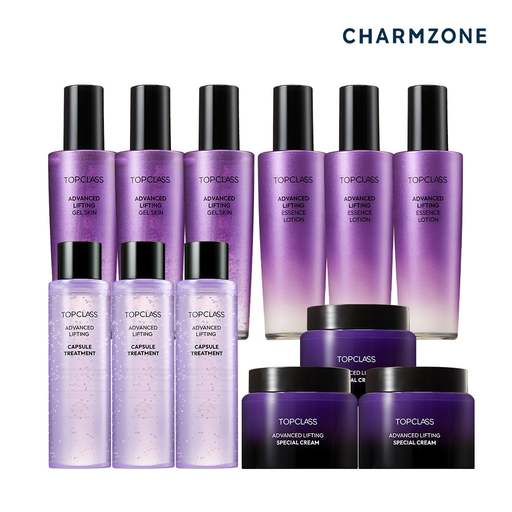 Charmzone Top Class 8th Generation Advanced Lifting Basic Set 12-Piece (Skin 3 + Emulsion 3 + Special Cream 3 + Treatment 3)