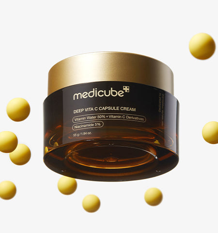 Medicube Deep Vita C Capsule Brightening Cream Limited Edition Set (55ml 3 Minis Jelly Brush)